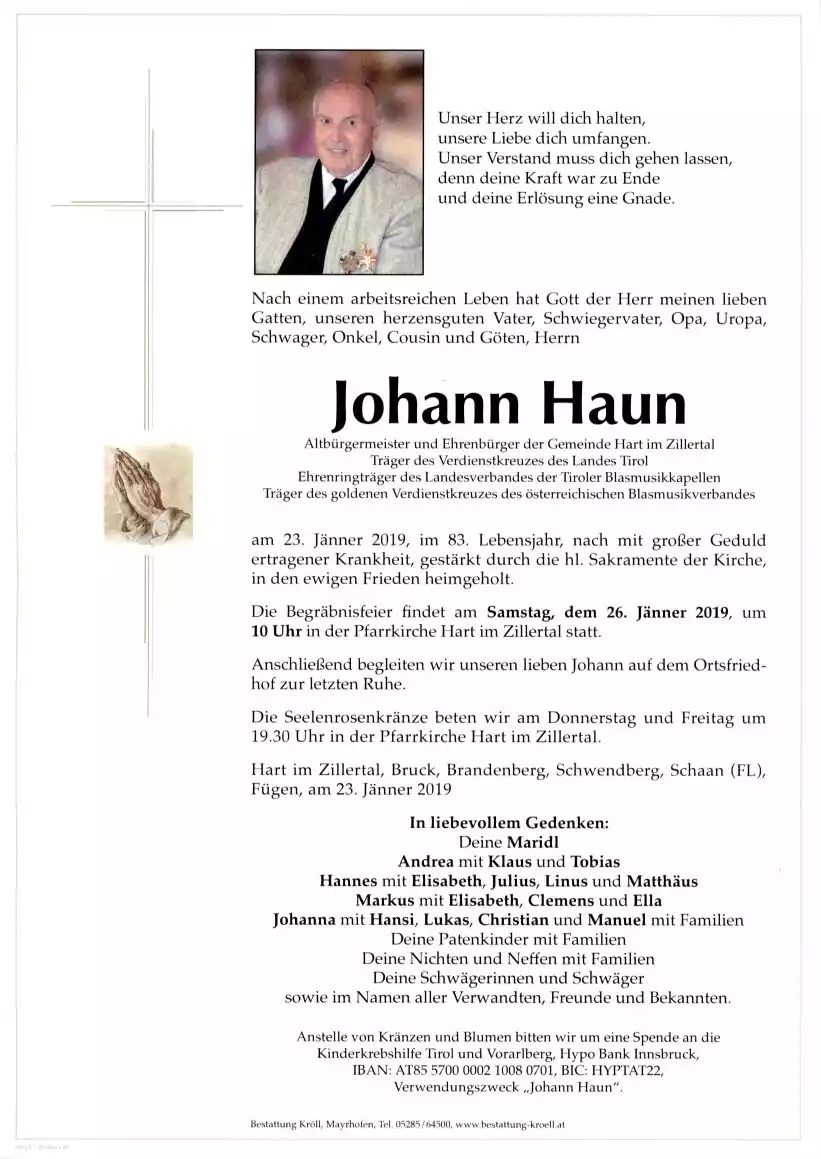 Parte von Johann Haun